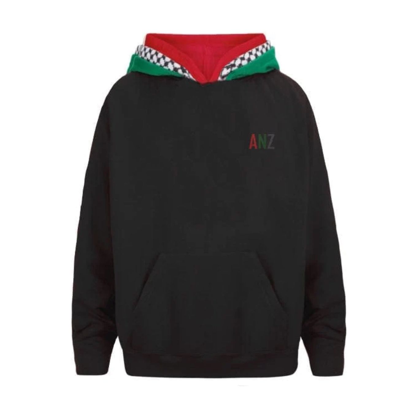 Anz 3 Hood Hoodie Flag - Red White & Green