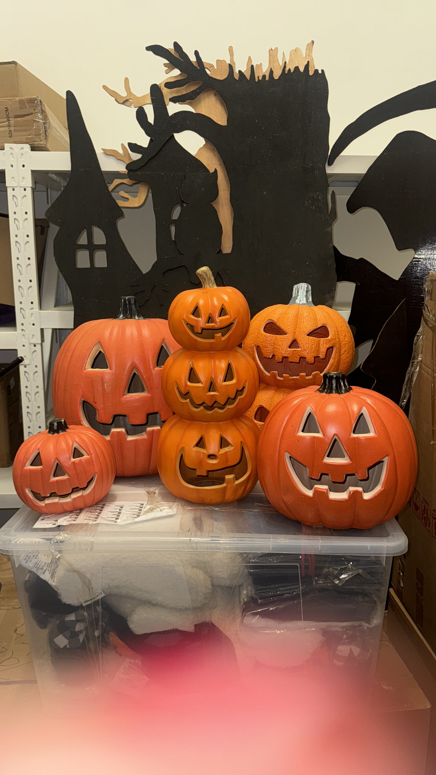 Three story pumpkins