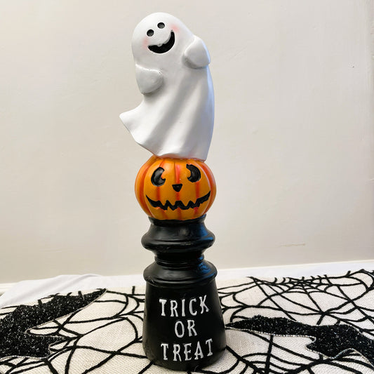 Ghost, Pumpkin and Cauldron Table Tower