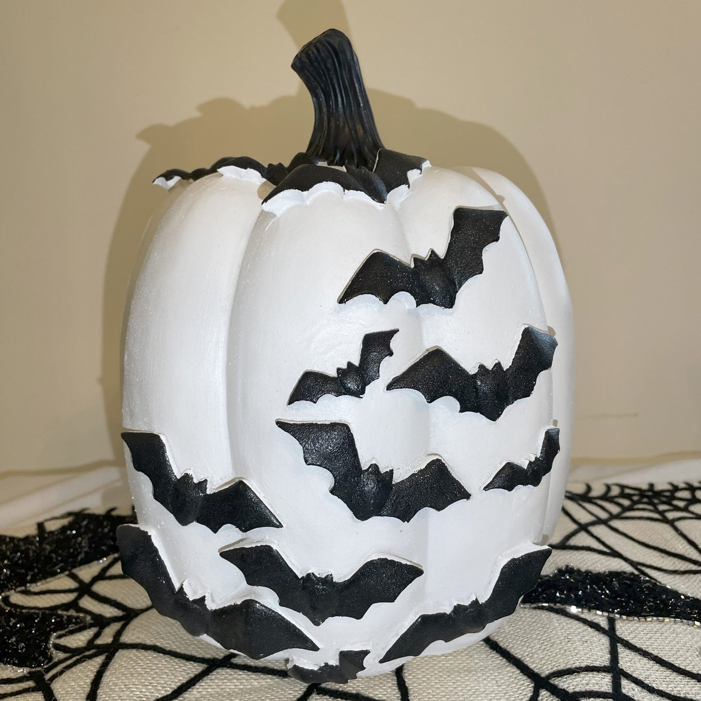 White Pumpkin with Bats