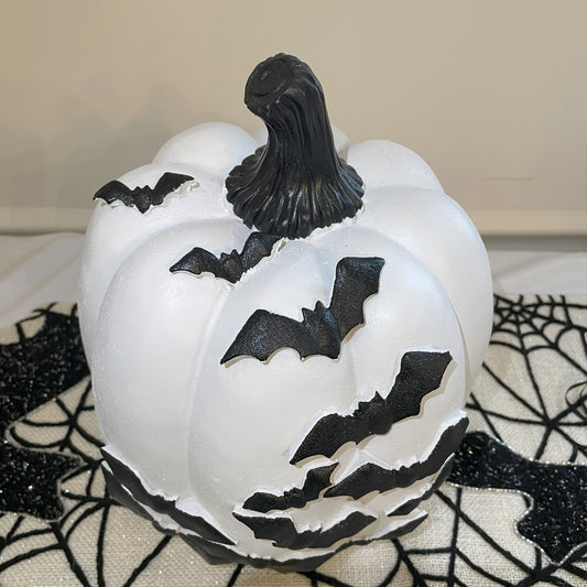 White Pumpkin with Bats