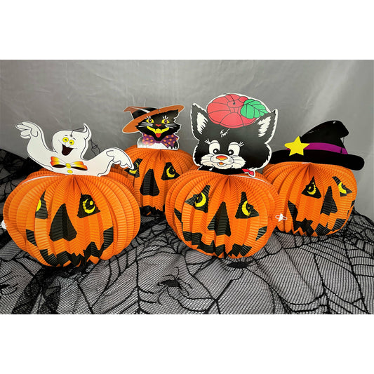 Paper Honeycomb Pumpkin - Set of 4