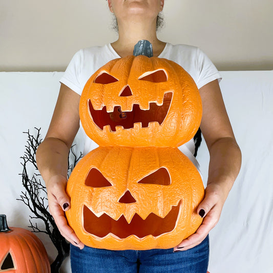 Double Pumpkin Tower Lantern - Large 47cm x 30cm