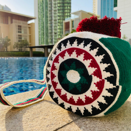 Limited Edition UAE Flag handmade Wayuu Bag